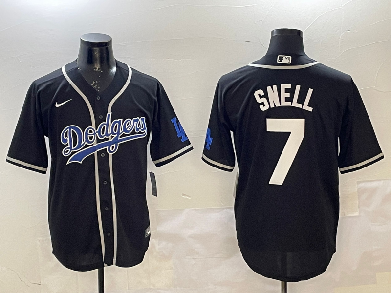 Men's Los Angeles Dodgers Blake Snell #7 Black Jersey